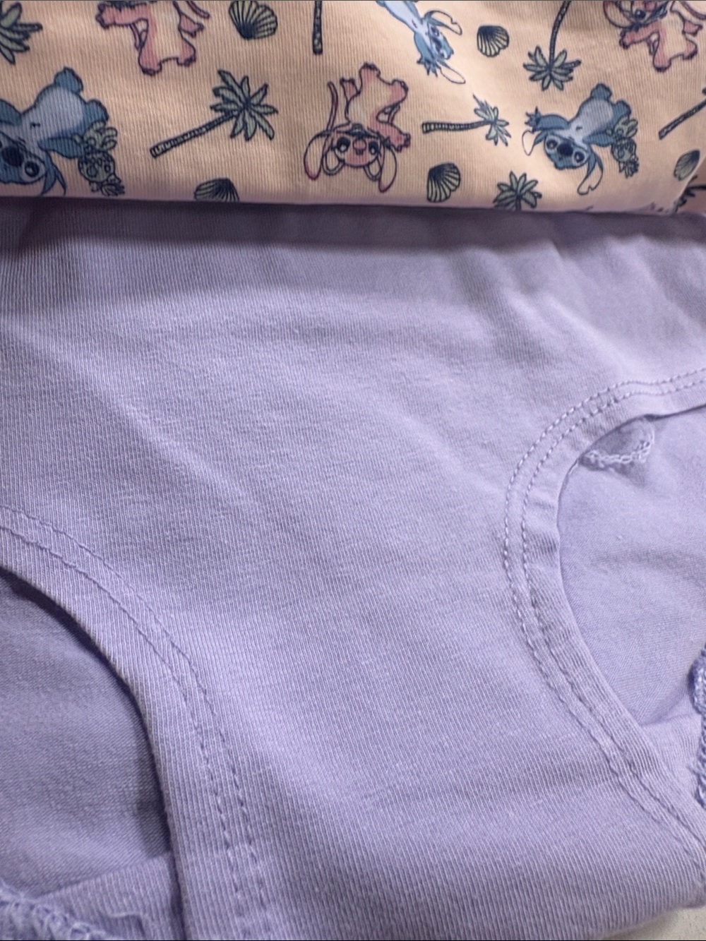 Disney Girls' Stitch Print Briefs Peach and Blue - Picture 4 of 8